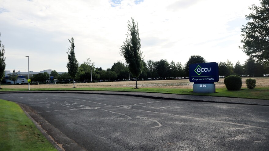OCCU's headquarters building on Chad Drive in Eugene. The credit union entered into a non-binding agreement to sell the property to Costco.
