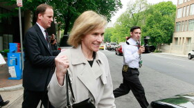 FILE- Connecticut prosecutor Nora R. Dannehy gets into a cab after interviewing Karl Rove May 15, 2009 in Washington, DC. Rove was interviewed by Dannehy as part of a criminal investigation into the firing of U.S. attorneys during the Bush Administration.