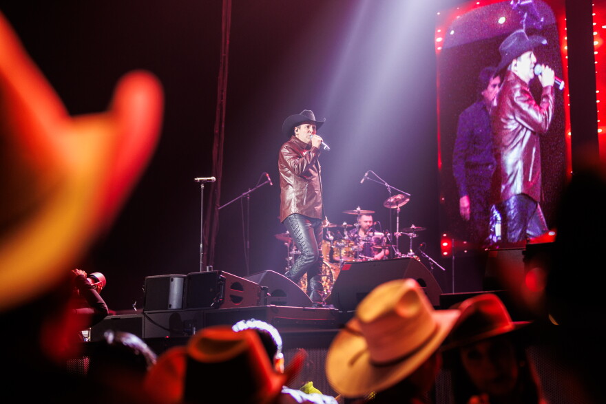 Tejano music star and Texas' 15th Congressional district candidate Bobby Pulido performs at his final concert La Ultima Desvelada in Edinburg, Texas ,