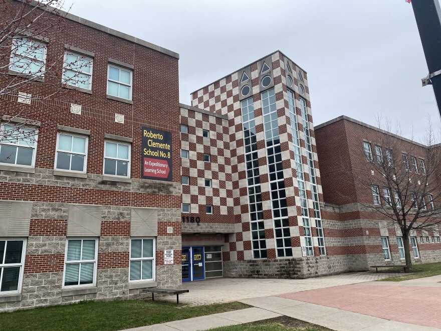 The Rochester City School District's Roberto Clemente School #8 on St. Paul Street.