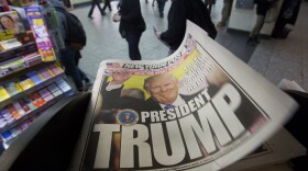 The New York Post newspaper featuring president-elect Donald Trump's victory is displayed on a New York newsstand, Wednesday, Nov. 9, 2016 in New York.  (Mark Lennihan/AP)