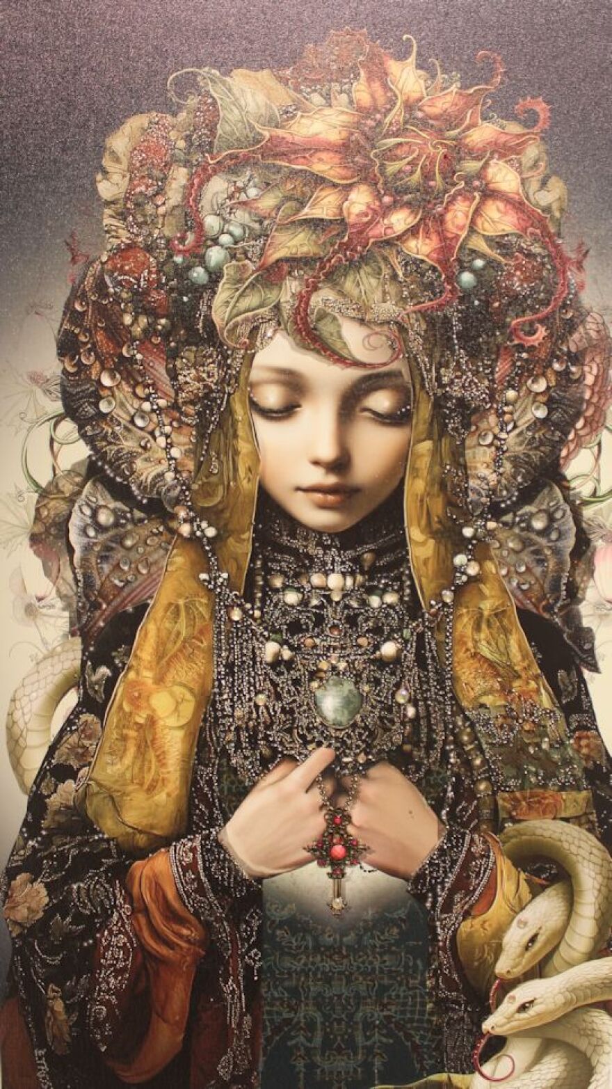 Elizabeth Trostli's 'Virtue in the Garden of Vicious Flowers' is an example of digital art on view in 'Vice & Virtue.'
