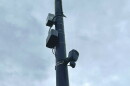 A Flock Safety automatic license plate reader camera on Sept. 16, 2026, located near 400 7th Ave SE in Grand Rapids.