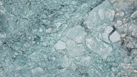 St. Mary's river ice chunks during the 2018 winter.