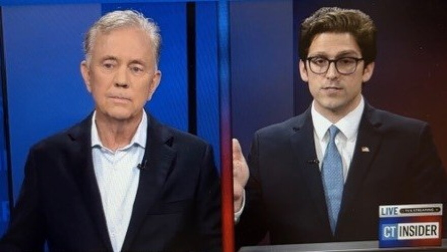 Democratic incumbent Ned Lamont and Republican challenger Ryan Fazio fin their first televised gubernatorial debate hosted by WFSB and CT Insider on Thursday October 22, 2026.