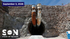 Entrance to a tunnel at Yucca Mountain