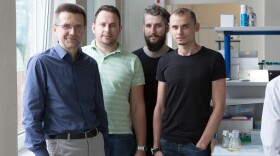 Virginijus Siksnys, Giedrius Gasiunas, Tomas Sinkunas and Tautvydas Karvelis study CRISPR systems at the Institute of Biotechnology in Lithuania.