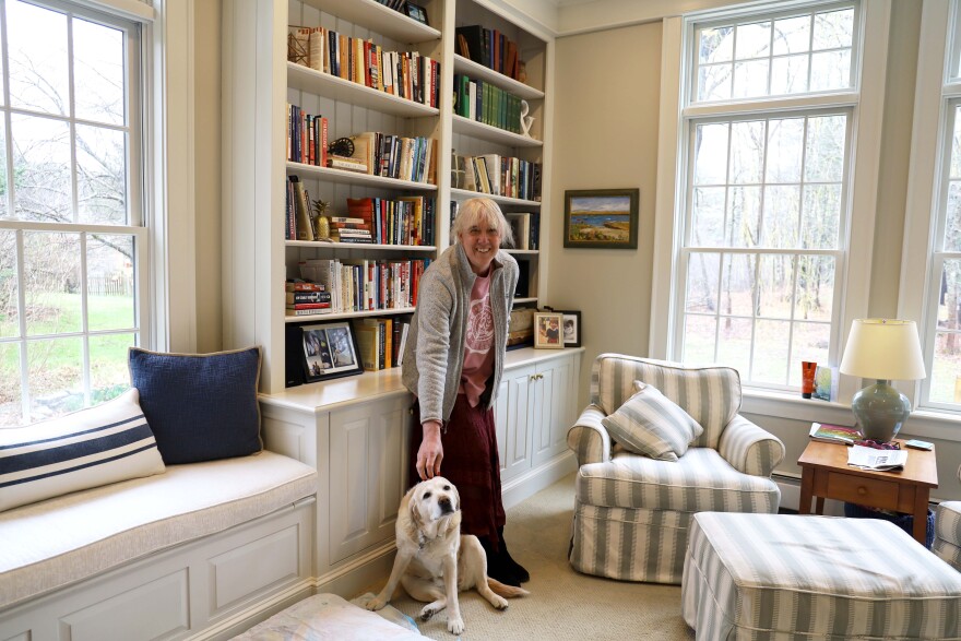 Christine Caulfield at her home in Yarmouth, Maine.