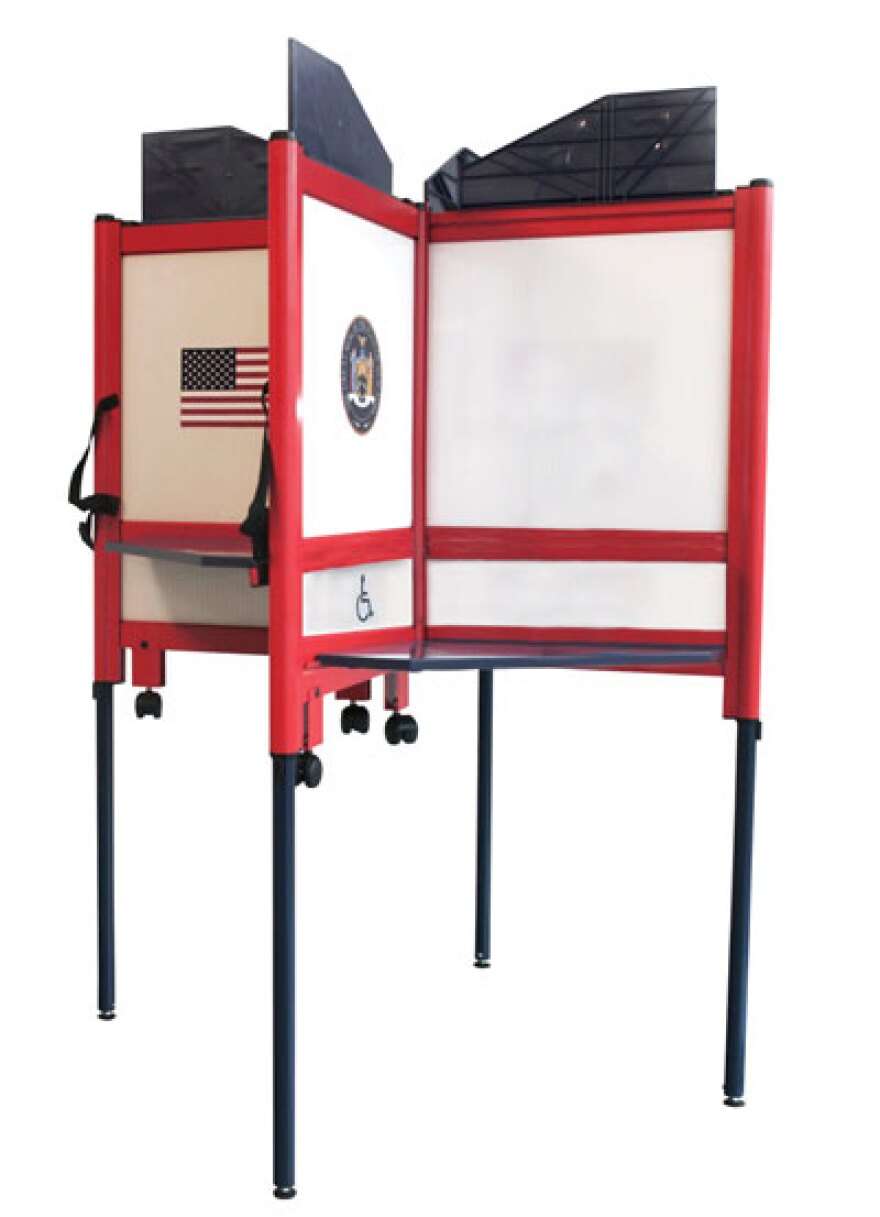 The Franklin Voting Booth that allows wheel chair access/ credit: iclusion=solutions