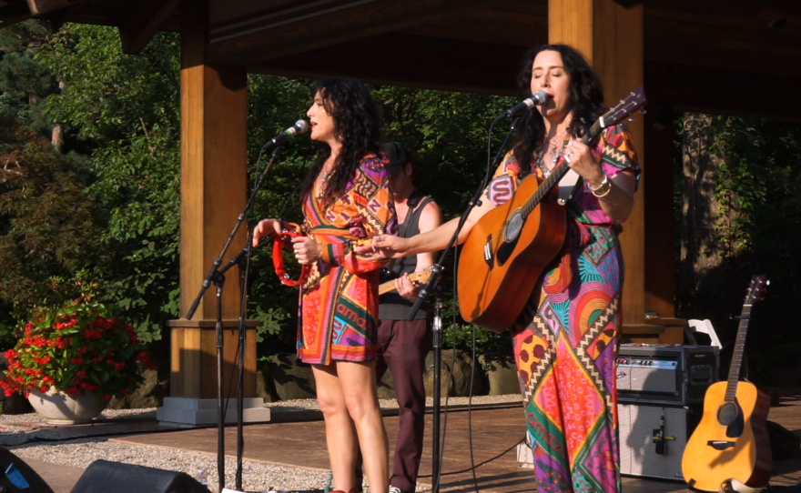 The Watson Twins playing live at Anderson Japanese Gardens in Rockford