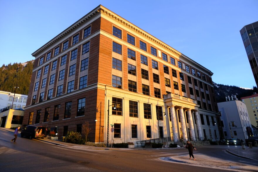 The Alaska State Capitol seen on the first day of the second session of the 34th Alaska State Legislature on Jan. 20, 2025