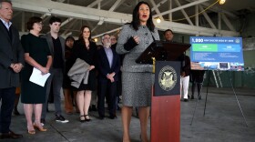 San Francisco Mayor London Breed speaks during a news conference at the future site of a Transitional Age Youth Navigation Center on January 15, 2020 in San Francisco, California. (Justin Sullivan/Getty Images)