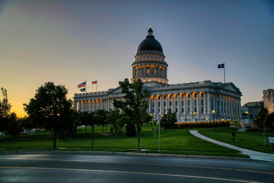 The Utah State Capitol building. 