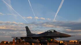 An F-16 Fighting Falcon, assigned to the 180th Fighter Wing, Ohio Air National Guard, sit on the flightline of Patrick Air Force Base, Florida, before morning training sorties Jan. 30, 2019. The 180FW deployed more than 130 Airmen and 10 F-16s.
