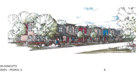 Concept art shows a potential look for the redevelopment Taft Homes just north of downtown Peoria.