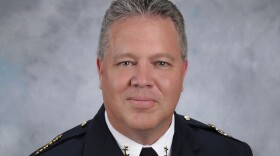 Newly appointed Akron Police Chief Stephen L. Mylett posing for a headshot.