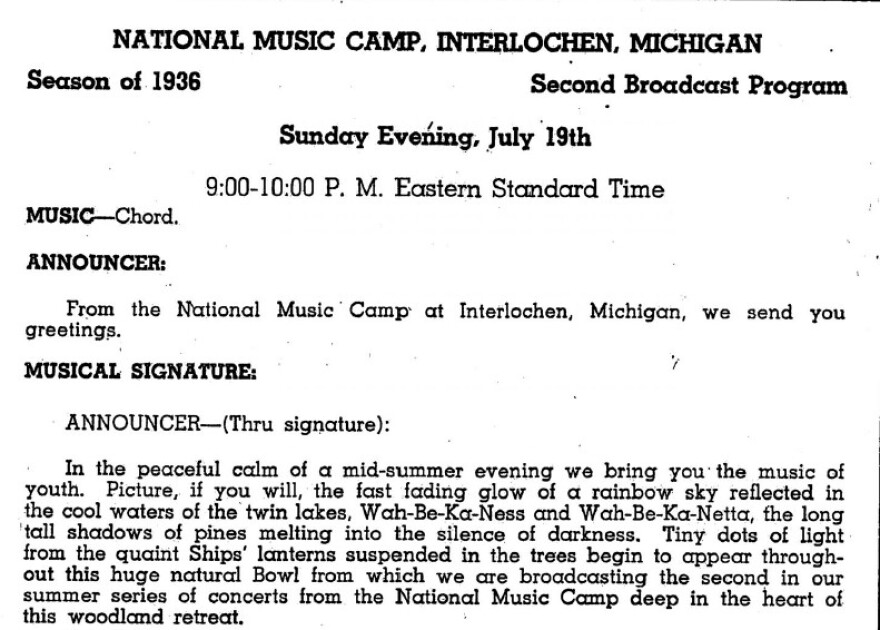 From Interlochen s Archives The Origins Of The Interlochen Theme from-interlochen-s-archives-the-origins-of-the-interlochen-theme