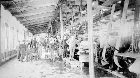 Papermaking Floor at the Rhinelander Paper Company around 1905
