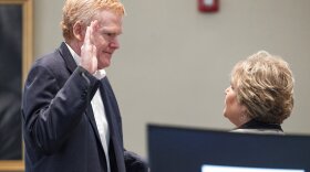 Alex Murdaugh swears to tell the truth before he takes the stand during his trial for murder at the Colleton County Courthouse on Thursday, Feb. 23, 2023 in Walterboro, S.C. (Joshua Boucher/The State via AP, Pool)