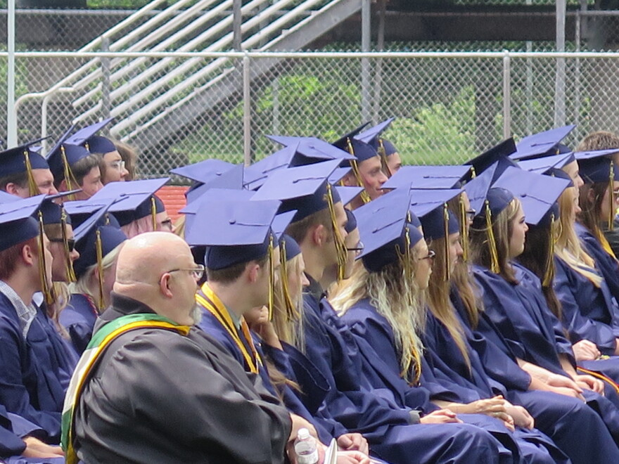 High school seniors attend graduation ceremony