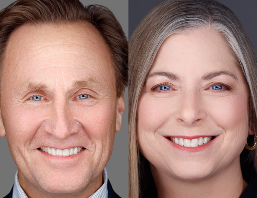 Mike Schultz (left) and Fran Johnson (right)