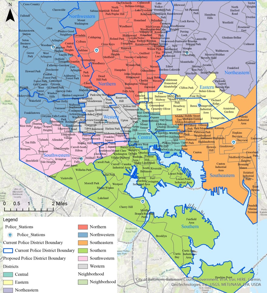 Baltimore City s police district boundaries shifting for first time in Baltimore City s police district boundaries shifting for first time in