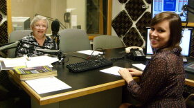 Dance Alive National Ballet Resident Choreographer Judy Skinner with Florida's 89.1, WUFT-FM's Caitlin Lawrence (photo by Donna Green-Townsend)