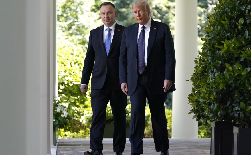 President Trump and Polish President Andrzej Duda at the White House in June.