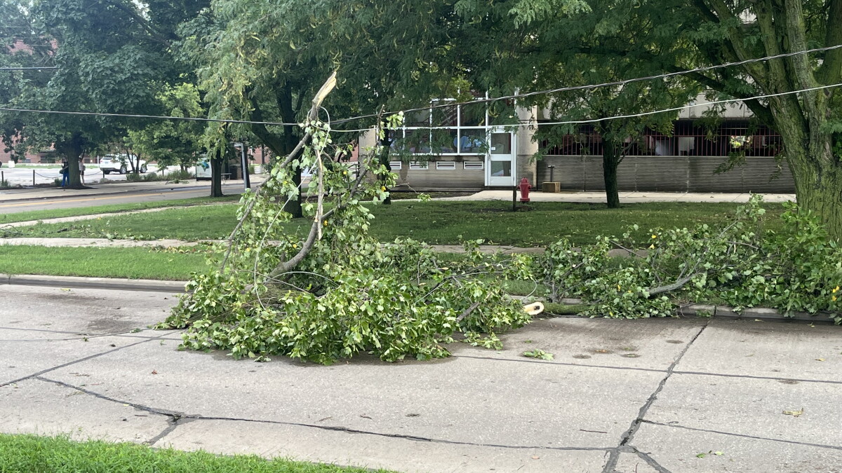 Thunderstorm waste hauling tops spring tornado debris in Normal
