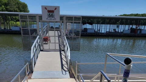 The marina at Fellows Lake in Springfield, Mo. in June 2024.