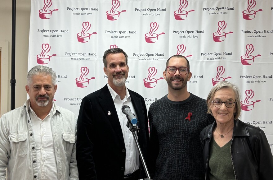 Four panelists at the Project Open Hand press conference on World AIDS Day December 1st.