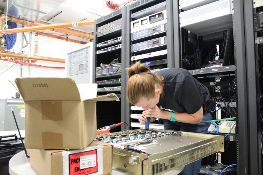 Parker replaces a power amplifier, one of nine amplifiers within a single power module. The VPR transmitter contains 16 modules.