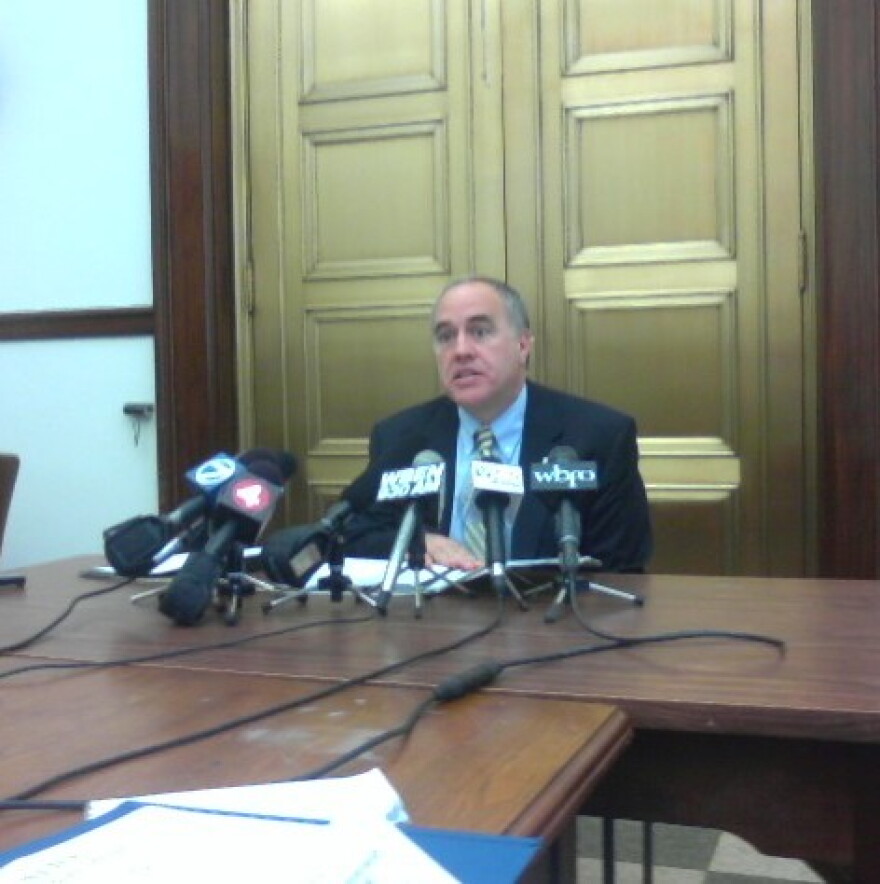 State Comptroller Thomas DiNapoli at Mahoney State Office building, Buffalo, NY