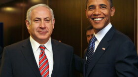 Presidential candidate Barack Obama met with Israeli opposition leader Benjamin Netanyahu in Jerusalem in July 2008.