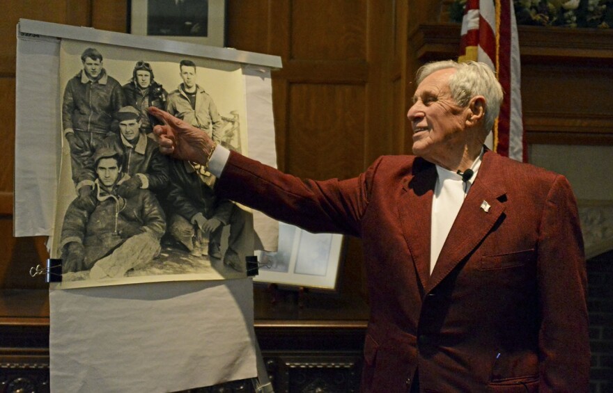 Edwin Cottrell delivers a talk at West Chester University in Pennsylvania, where he is a Professor Emeritus of Health and Physical Education.