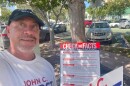 John Herbst takes a selfie while campaigning.