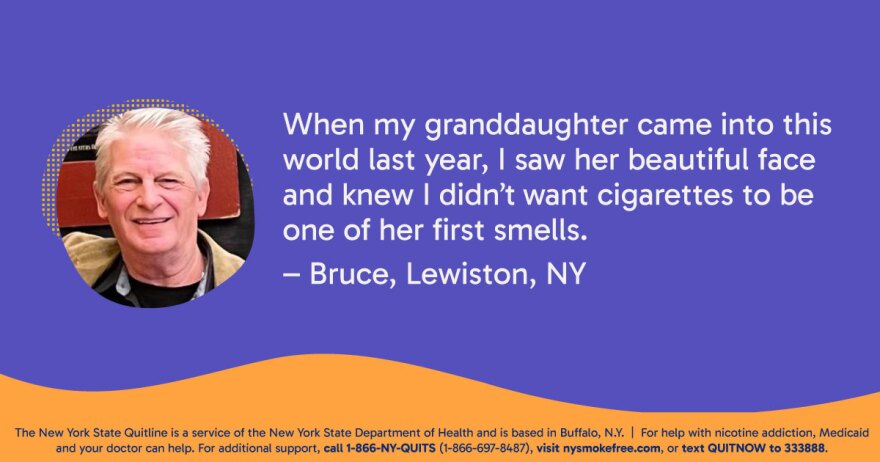 Bruce Gonka of Lewiston, near Niagara Falls, began smoking in 1970. He's been smoke-free for a year and a half.