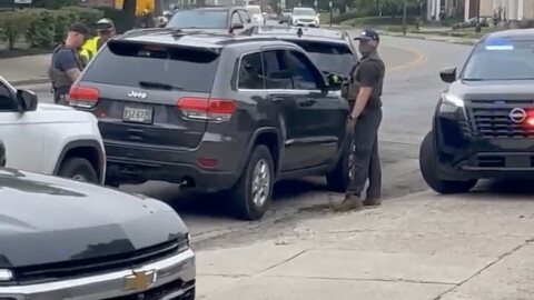 A new federal lawsuit claims ICE agents in Springfield have violated the First Amendment rights of observers. This image was taken from videos submitted as evidence in the case.