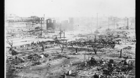 Ruins after the race massacre in Tulsa, Okla. (Photo courtesy of the Library of Congress, Prints & Photographs Division, American National Red Cross Collection)