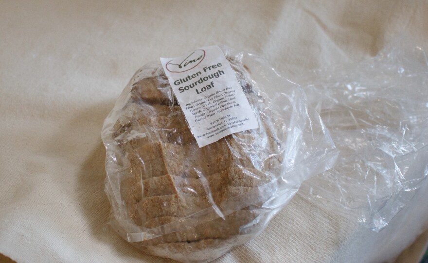 A vegan gluten-free sourdough loaf at Vine Sourdough Bakery in Gainesville, Fla., Friday, May 29, 2026.