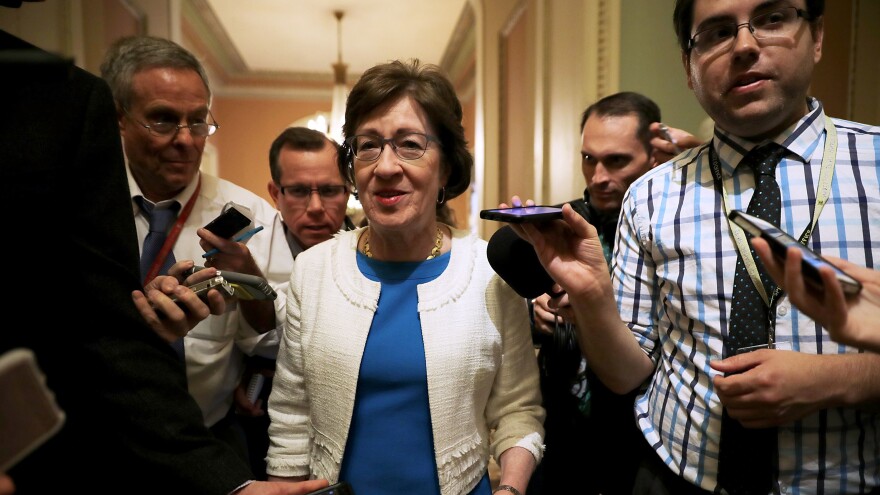 Sen. Susan Collins, R-Maine, said Sunday morning on CNN's <em>State of the Union</em> that it's "difficult to envision a scenario where I would end up voting for this bill."