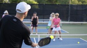 Davis Wright leads a morning pickleball workout at the Lubbock Country Club