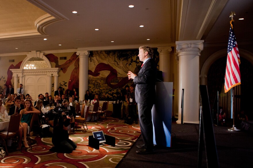 Rand Paul speaks at the Road to Majority conference on Thursday.