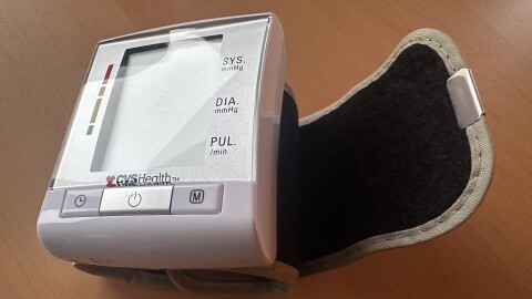 An at-home blood pressure cuff. IFHS nurse practitioner Greg Walter says home blood pressure readings are more reliable than those taken in a clinic.