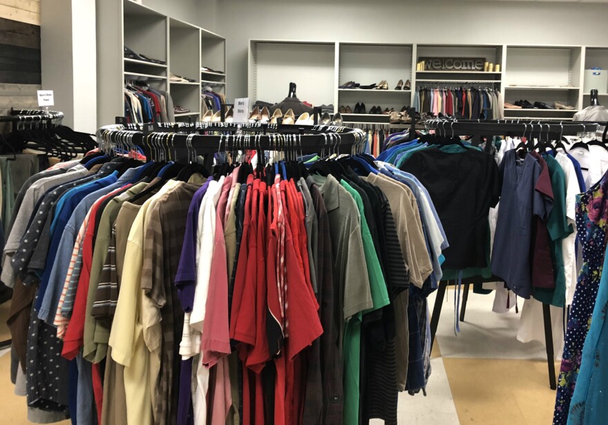 SAC's student resource center also has a clothes closet.