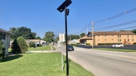 Here's one of the 54 Flock cameras in Pekin. This one is on Sheridan Road, just west of Parkway Drive.