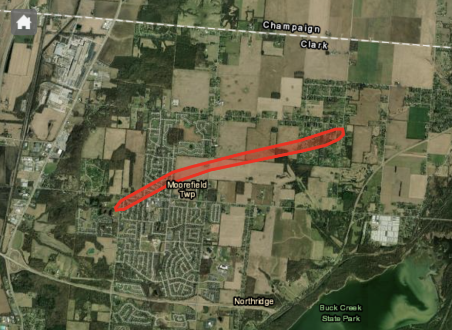 The second tornado one touched down in Northridge near around 9:35 Saturday evening near Derr and Moorefield roads.