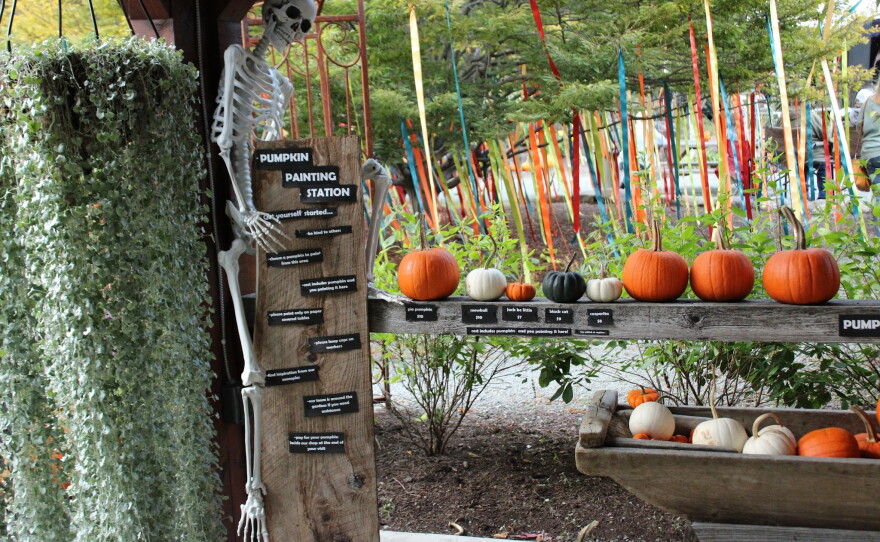 Pumpkin painting is another activity many participants add to their Pumpkin Walk experience. Participants can pick from a variety of different pumpkins to decorate.