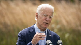 Joe Biden speaks about climate change and the wildfires on the West Coast. (Drew Angerer/Getty Images)