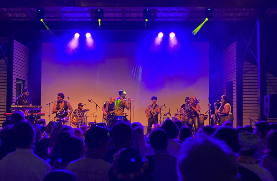  Cimafunk performs at Broad Side in New Orleans on April 29, 2022.